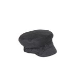 Jeanne Simmons Black Brim Cap w/ Knotted Band, Elastic Back