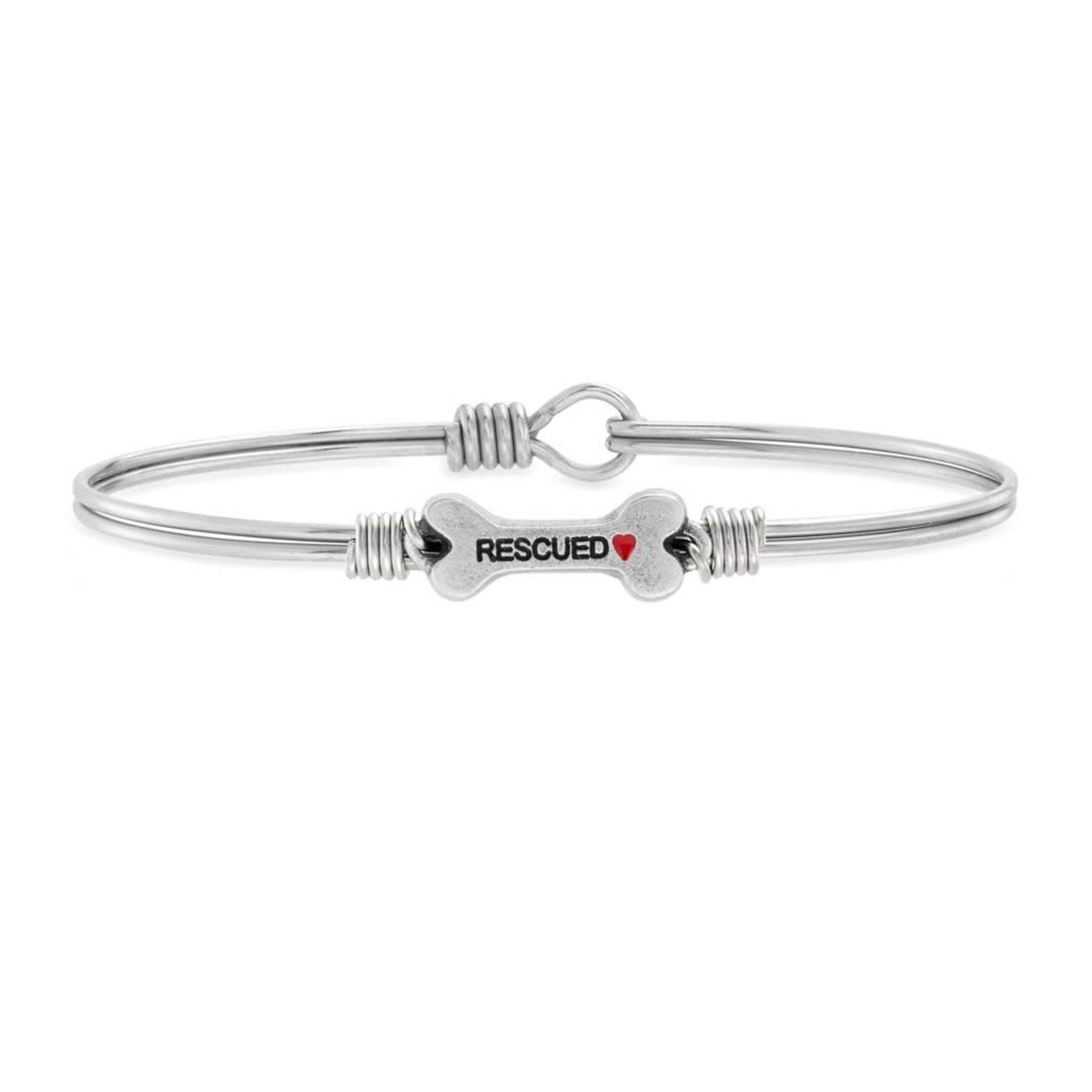 Animal Rescue Bangle Bracelet Silver Tone - Regular