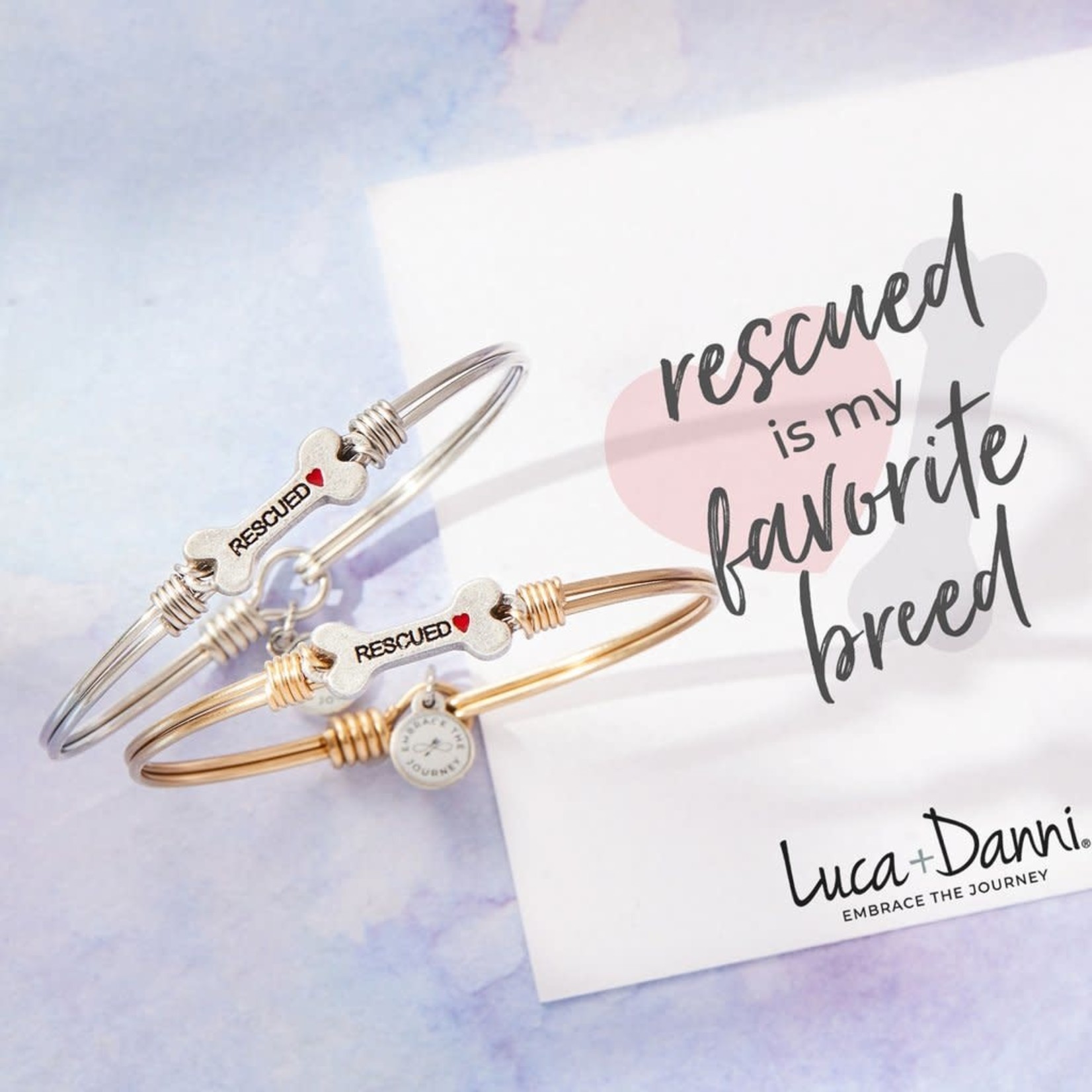 Animal Rescue Bangle Bracelet Silver Tone - Regular