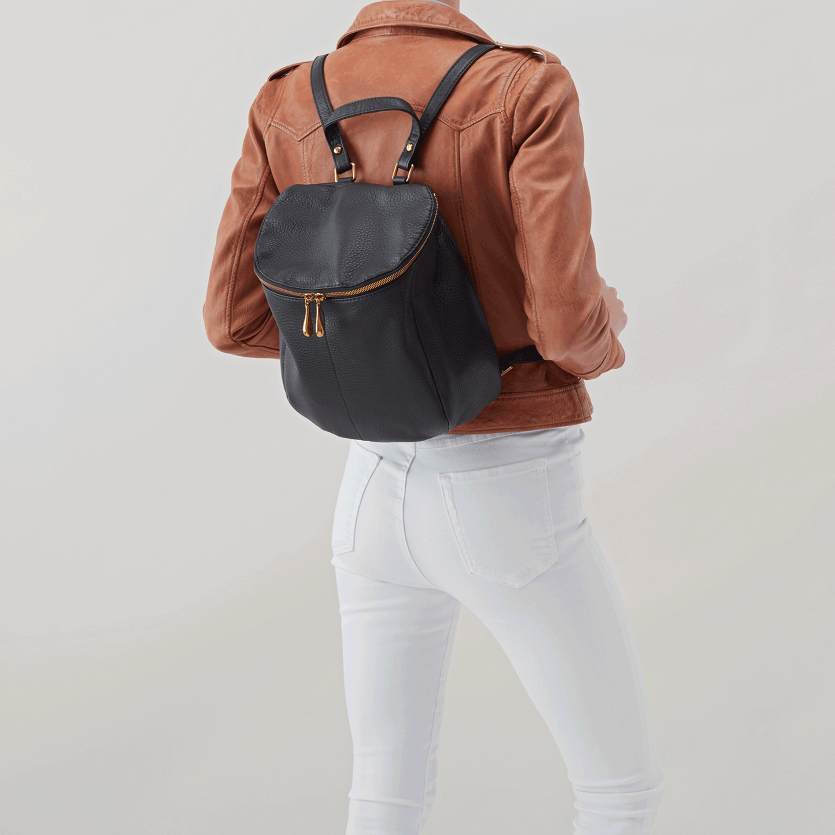 HOBO River Black Soft Hide Leather Backpack