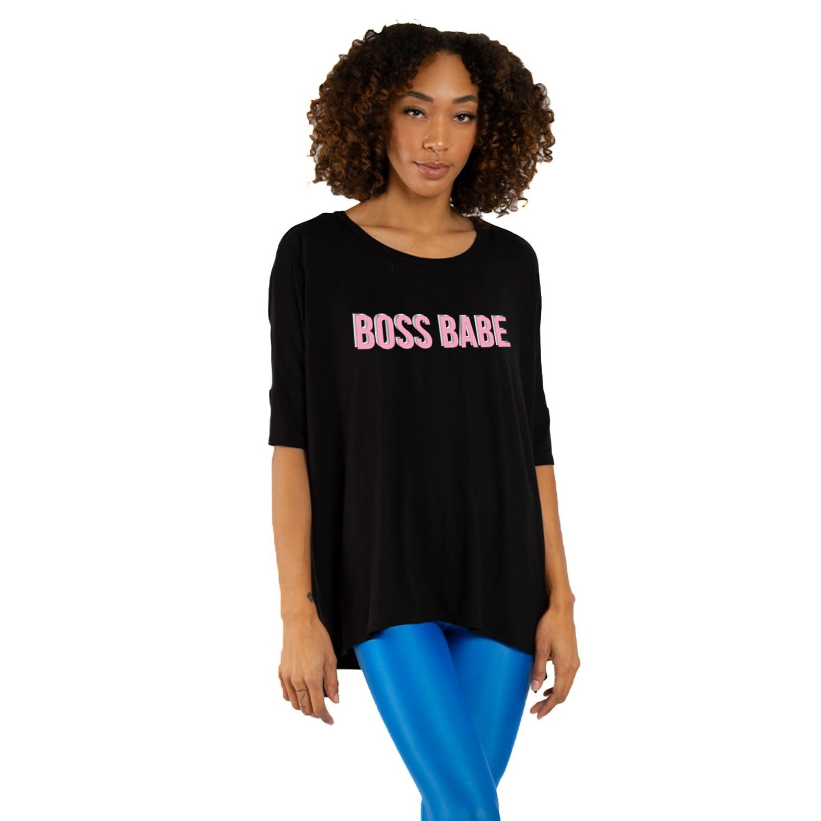 Los Angeles Trading Co Boss Babe One Size Tee in Black