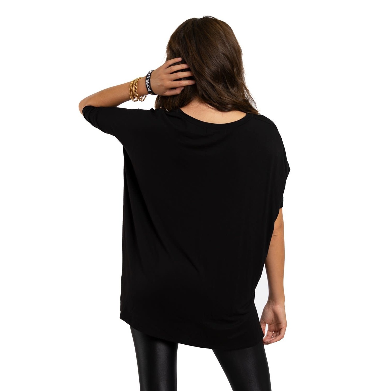 Los Angeles Trading Co Boss Babe One Size Tee in Black