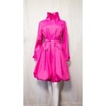 Samuel Dong Classic Bubble Coat in Bouganvillea