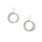 Sea Lily Silver Piano Wire Twist Loop Earrings