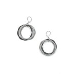 Sea Lily Silver/Slate PW Twist Loop Earrings