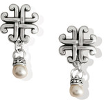 Brighton Taos Pearl Cross Petite Earrings