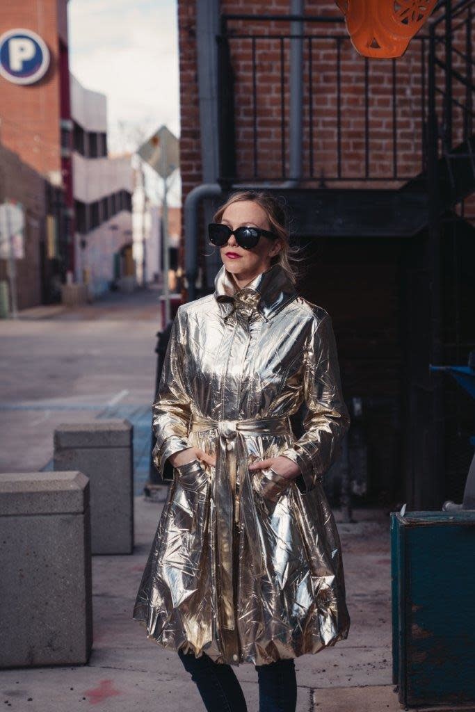 Gold bubble coat hotsell