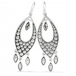 Brighton Pebble Disc Marquise Statement French Wire Earrings