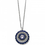 Brighton Halo Eclipse Petite Necklace Silver-Blue