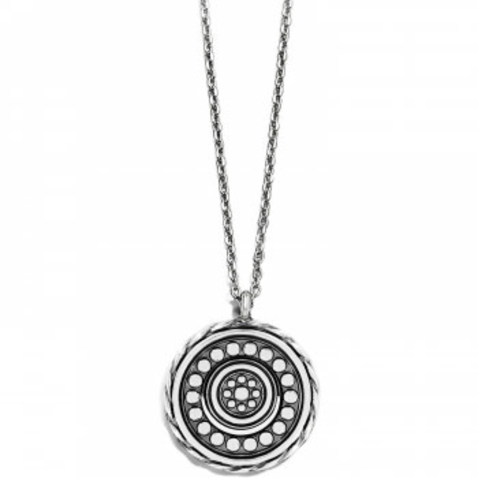 Brighton Halo Eclipse Petite Necklace Silver-Blue