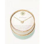 Spartina SLV Necklace 18" Stronger/Pave Disk Gold