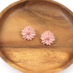 Pretty Persuasions Pink Daisy Stud Earrings