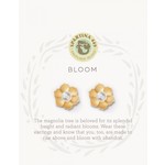 Spartina Sea La Vie Stud Earrings - Bloom/Magnolia Flower