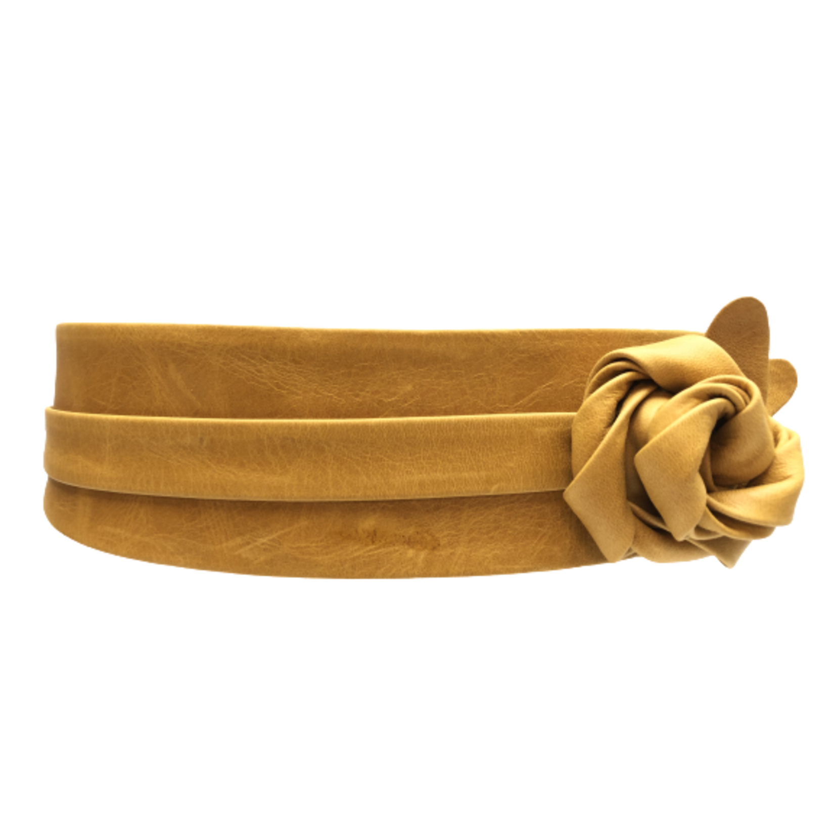 ADA Original Leather Wrap Belt in Mustard