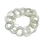 Sea Lily White Piano Wire Spring Ring Bracelet