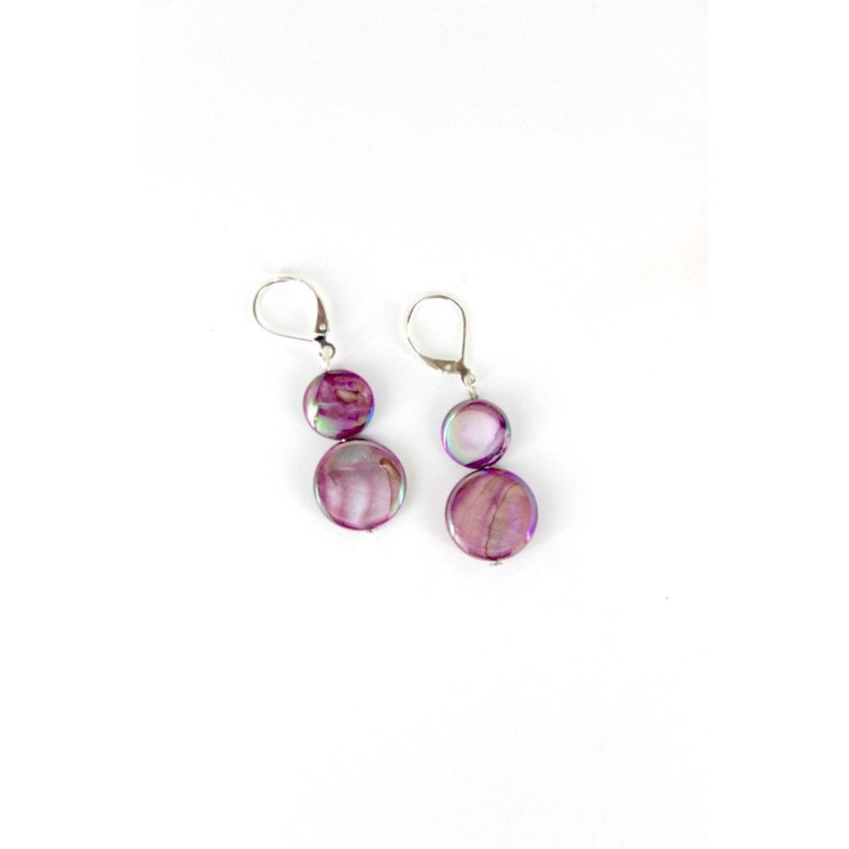Sea Lily Purple Mother of Pearl Earring