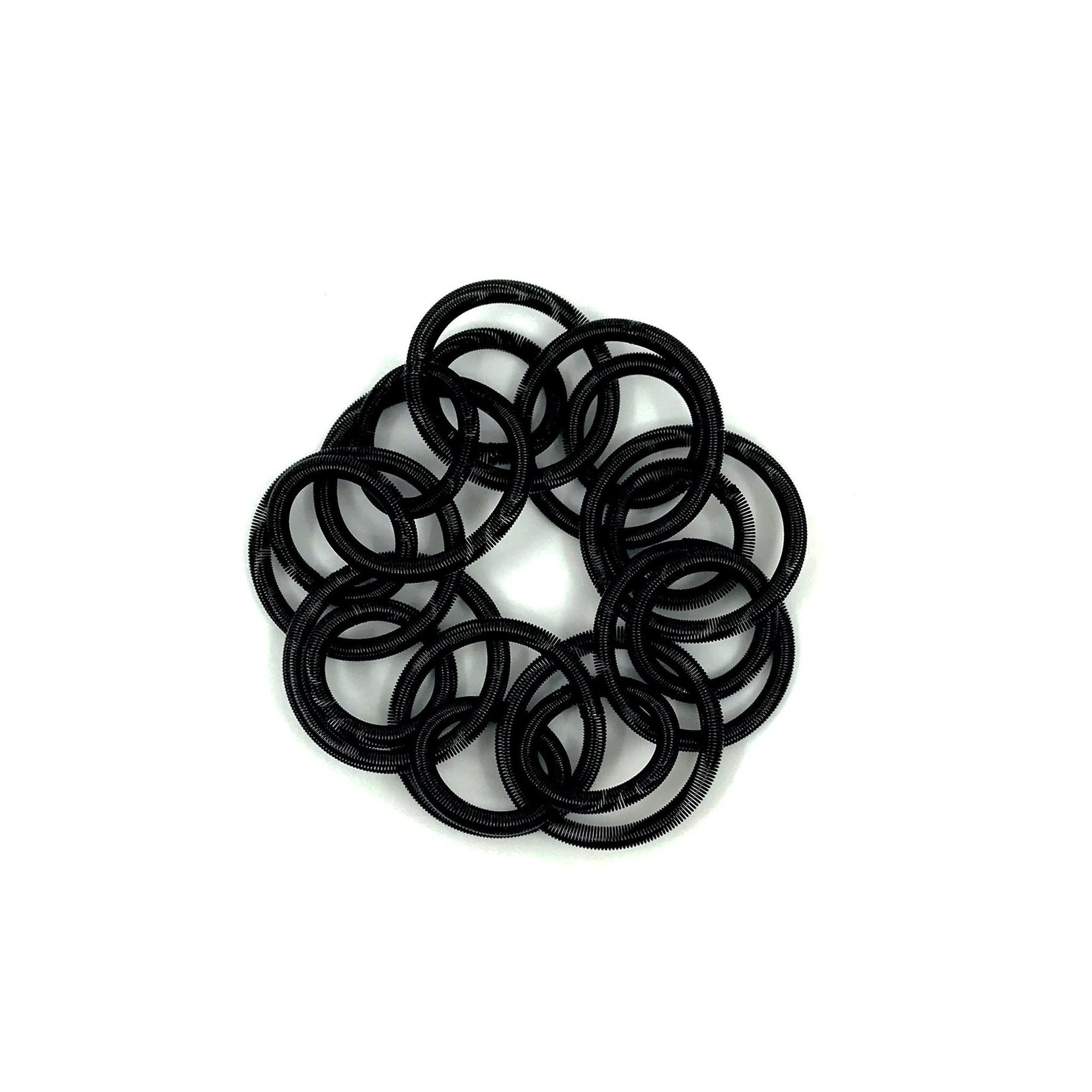 Sea Lily Black Large Loop Piano Wire Bracelet