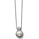 Brighton Infinity Sparkle Petite Necklace Silver-Pearl OS