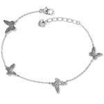 Brighton Solstice Butterfly Anklet - Silver