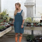 Vikolino Linen Pinafore (Japanese Apron) in Ocean Green