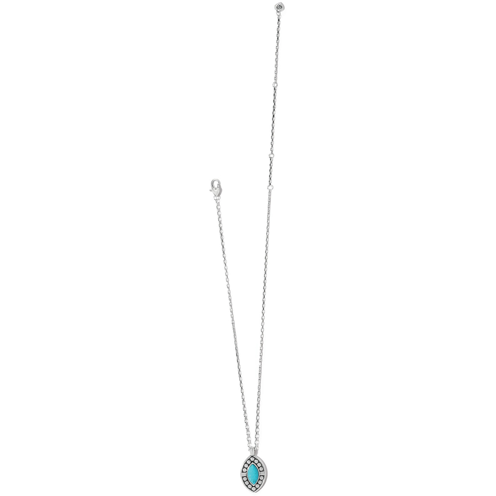 Brighton Pebble Dot Dream Short Necklace - Silver-Turquoise, OS