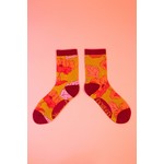 Powder Poppy Ankle Socks in Yellow