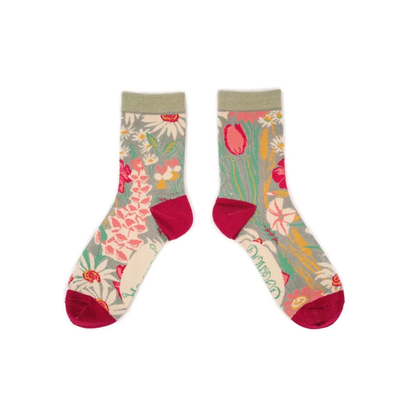 Powder Country Garden Ankle Sock in Mint
