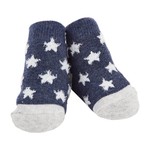Navy Chenille Star Socks