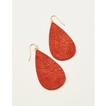 Spartina Penelope Suede Earrings in Terra-cotta