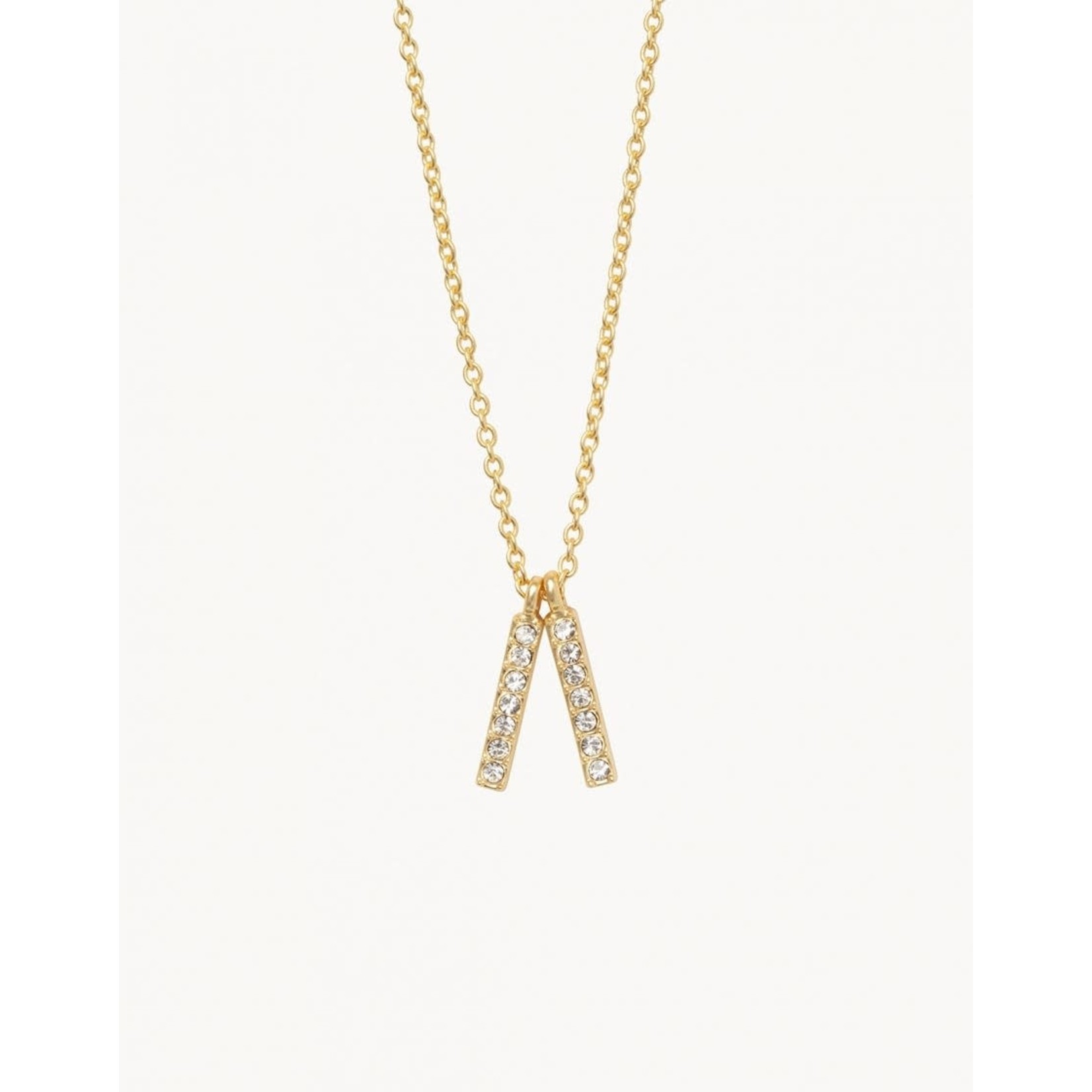 Spartina Sea La Vie Lean On Me Double Bars Necklace Gold