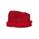 Zig Zag Asian Brushed Woven Pashtun Hat in Red
