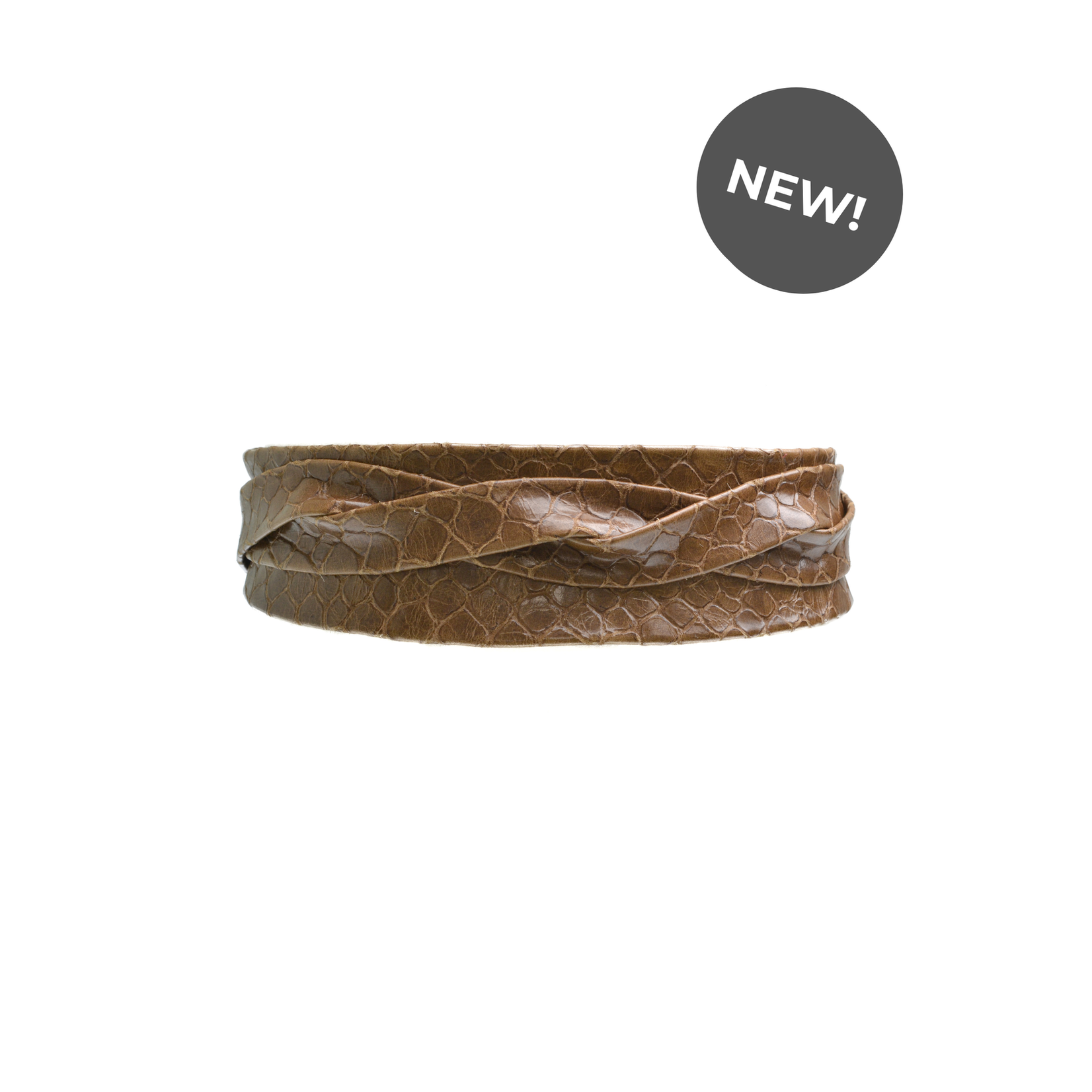 ADA Original Leather Wrap Belt in Choc Tortoise