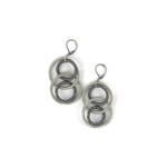 Sea Lily Silver/Slate PW Large Loop Earrings