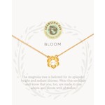 Spartina Sea La Vie Necklace 18" Bloom/Magnolia Flower Gold