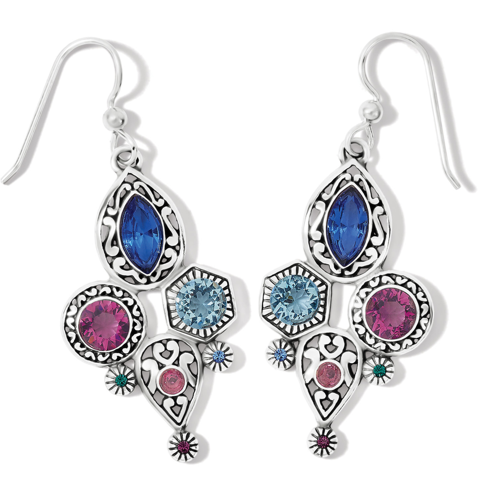 Brighton Elora Gems Cubist French Wire Earrings