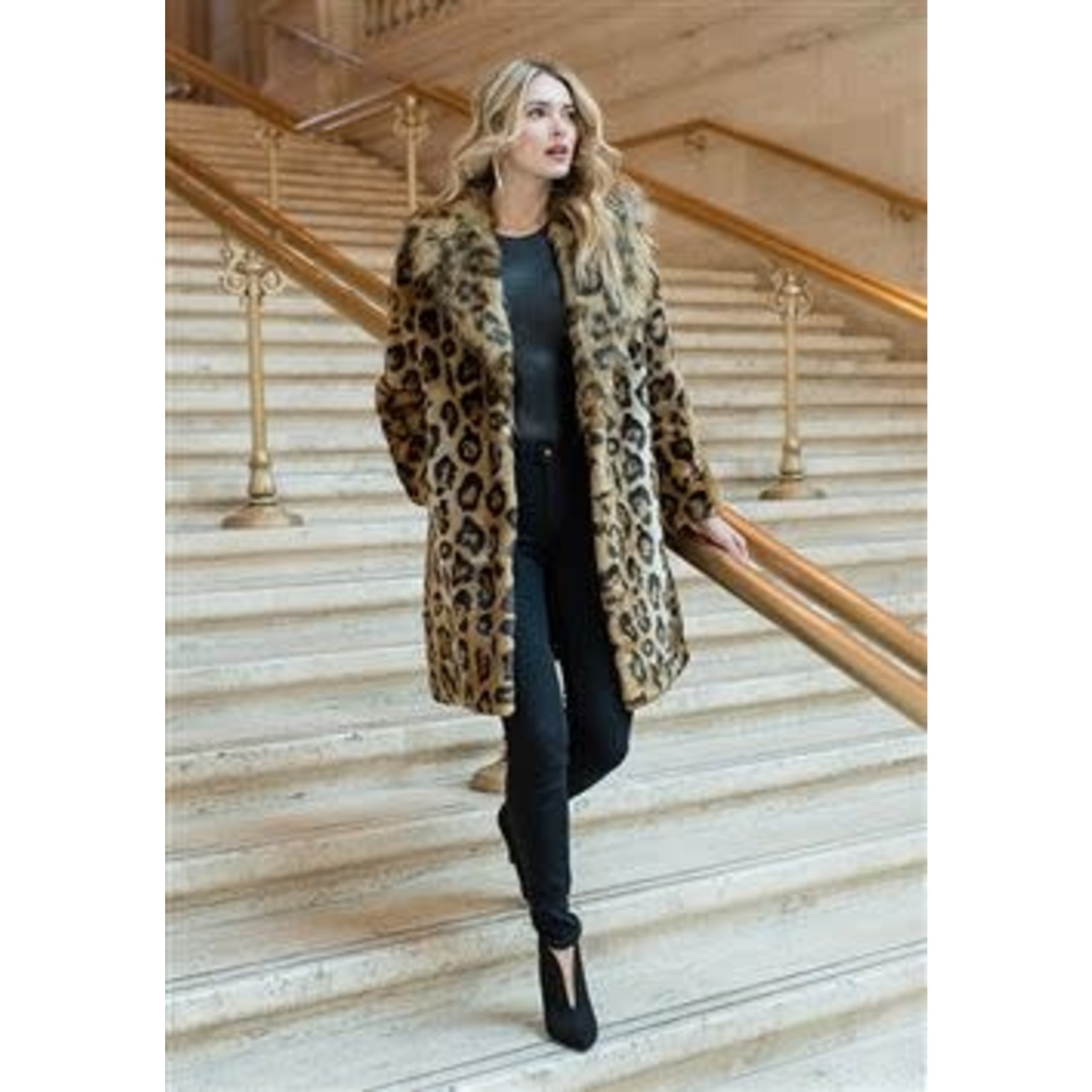 Fabulous Furs Leo Leo Faux Fur Stroller Coat in Leopard