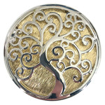Magic Scarf Silver & Gold Tree of Life Magnetic Brooch