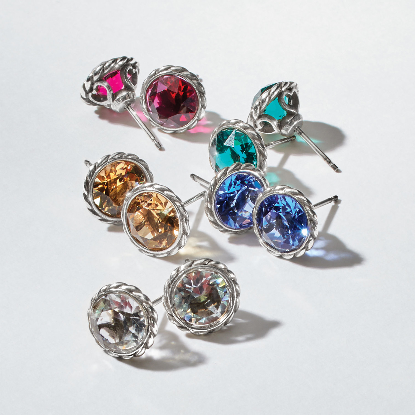 Brighton Crystal Iris Stud Earrings