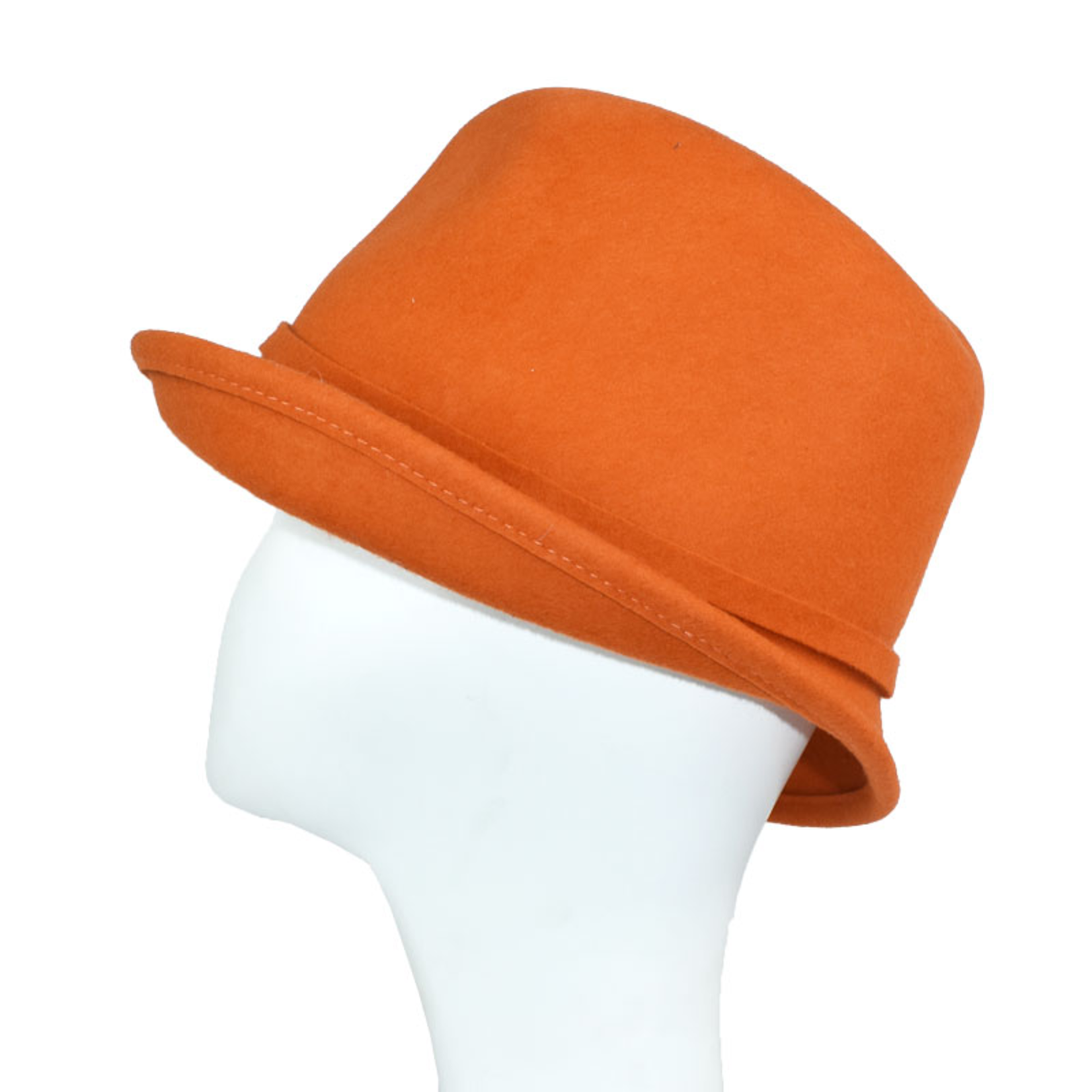 Bradon Fedora Hat w/ Side Bow in Orange
