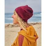 Zig Zag Asian Velvet Beanie in Maroon