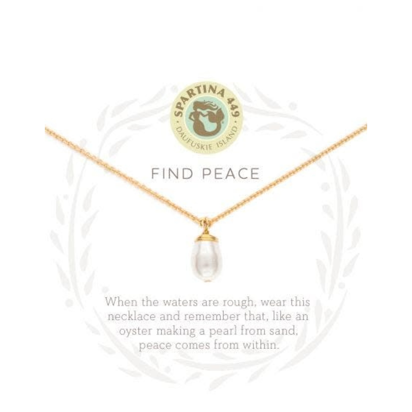 Spartina Sea La Vie Necklace Find Peace 18”