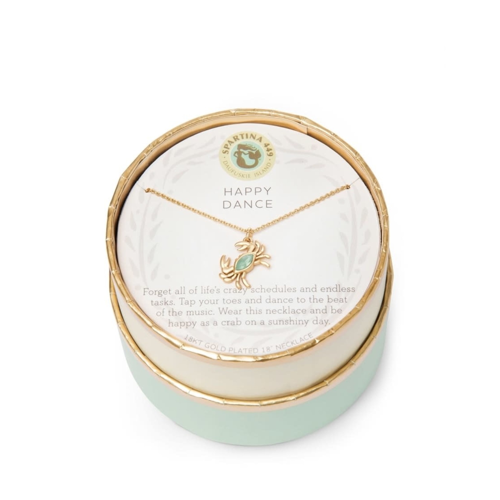 Spartina Sea La Vie Necklace 18" Happy Dance/Crab