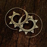 Baizaar Brass Snake Spiral Earrings