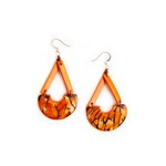 Organic Tagua Jewelry Josefina Tagua Earrings in Orange