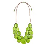 Organic Tagua Jewelry Amigas Tagua Discs Necklace in Lime