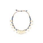 Organic Tagua Jewelry Carol Tagua Necklace in Ivory/Biscayne Bay