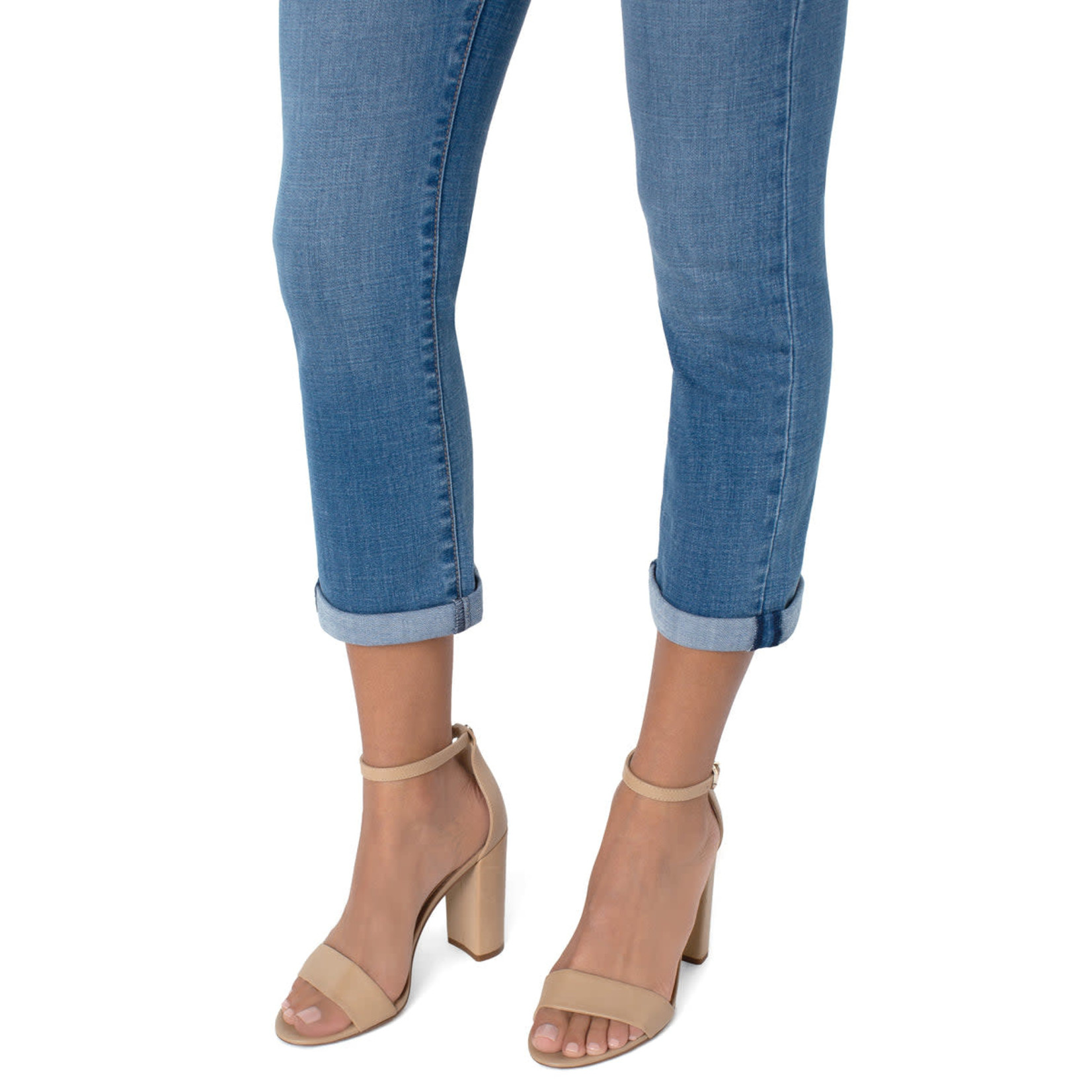 Liverpool Chloe Crop Skinny w/ Rolled Cuff in Brinkley