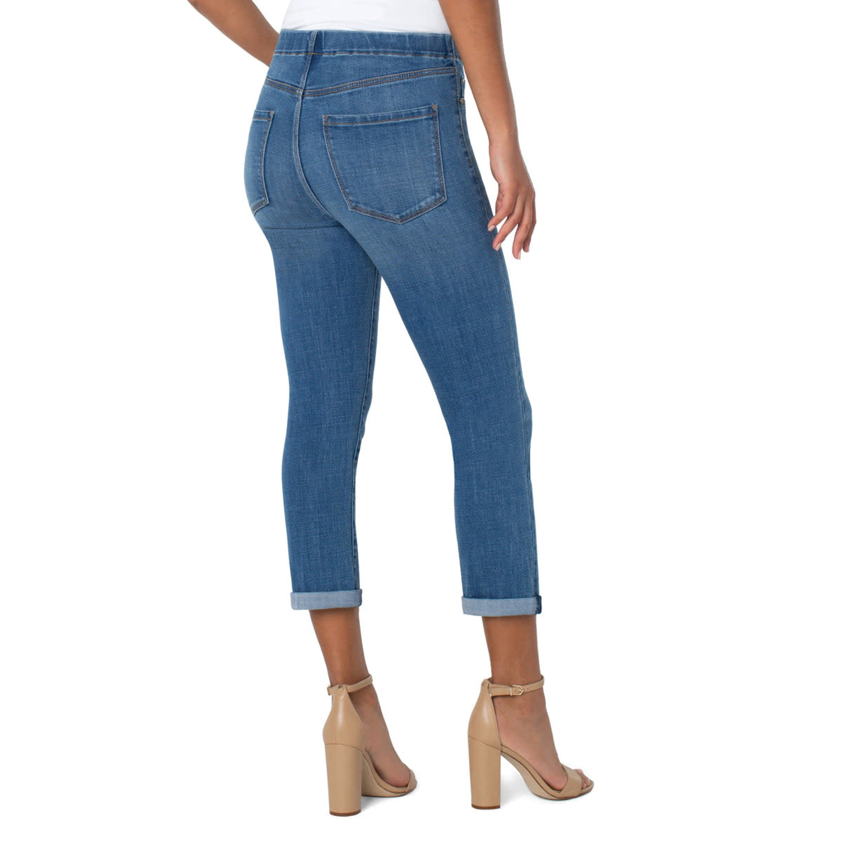 Liverpool Chloe Crop Skinny w/ Rolled Cuff in Brinkley