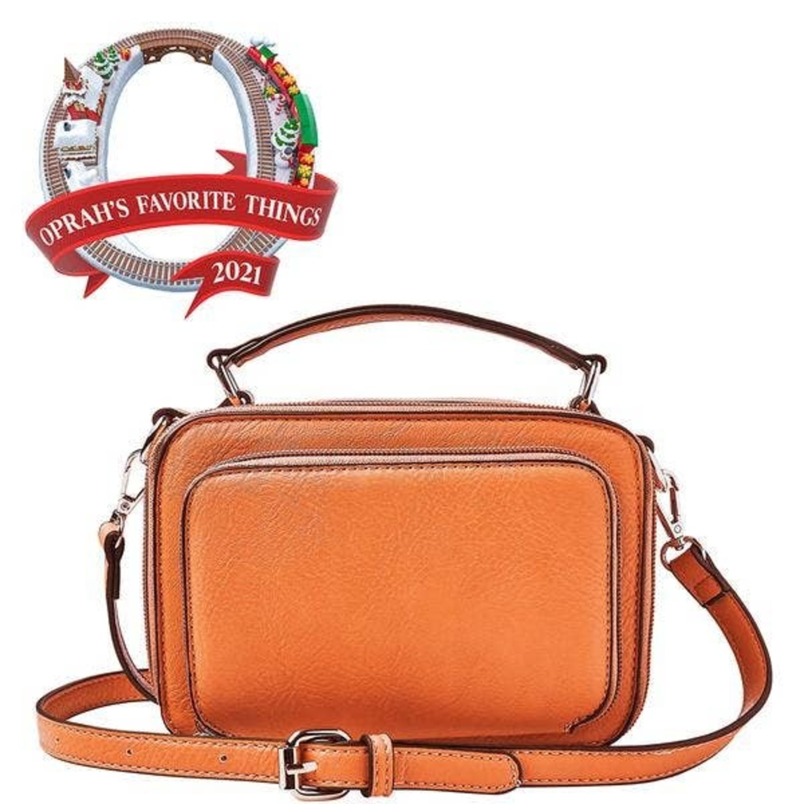 Kelsey Crossbody Satchel in Orange