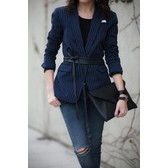 ADA Skinny Leather Wrap Belt in Black - Molly display picture 1